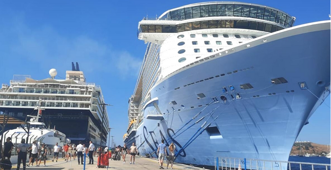 Bodrum’a 2 kruvaziyerle 5 bin 316 turist geldi