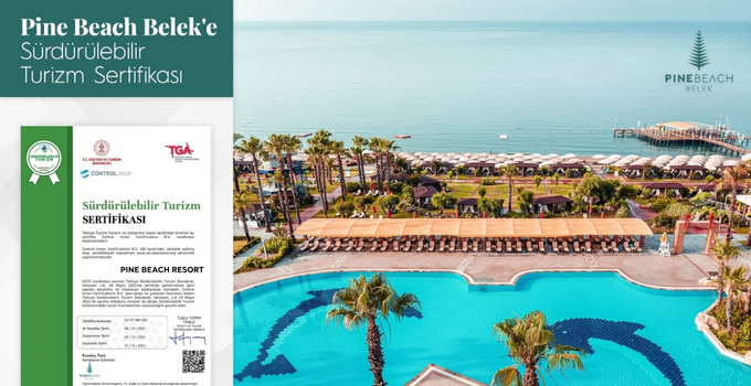 Pine Beach Belek’e Sürdürülebilir Turizm Sertifikası