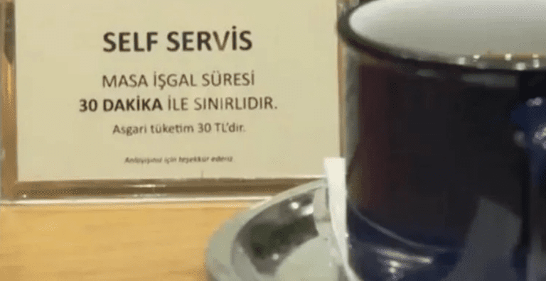 KAFELERDE 30 DAKİKADA 1 SİPARİŞ ŞARTI