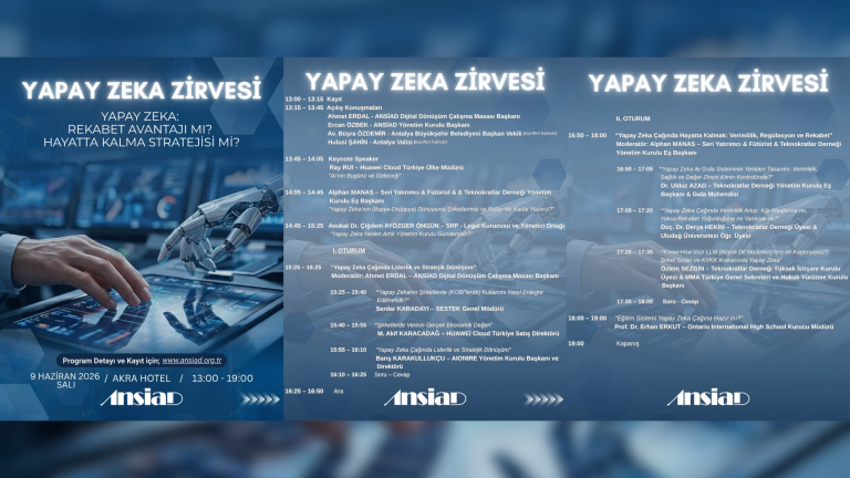 ANSİAD İMZALI YAPAY ZEKA ZİRVESİ 9 HAZİRAN’DA KAPILARINI AÇIYOR