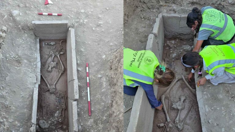 ASPENDOS’TA 2 BİN 400 YILLIK GÜREŞÇİ MEZARI KEŞFEDİLDİ