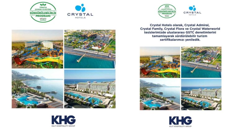 CRYSTAL HOTELS SÜRDÜRÜLEBİLİR TURİZM SERTİFİKALARINI YENİLEDİ