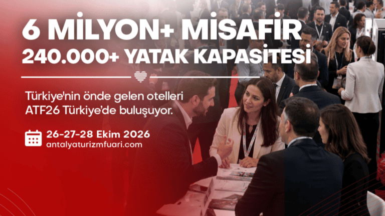 6 MİLYON+ PAX, 240.000+ YATAK KAPASİTESİNE SAHİP OTELLER ATF’DE BULUŞUYOR